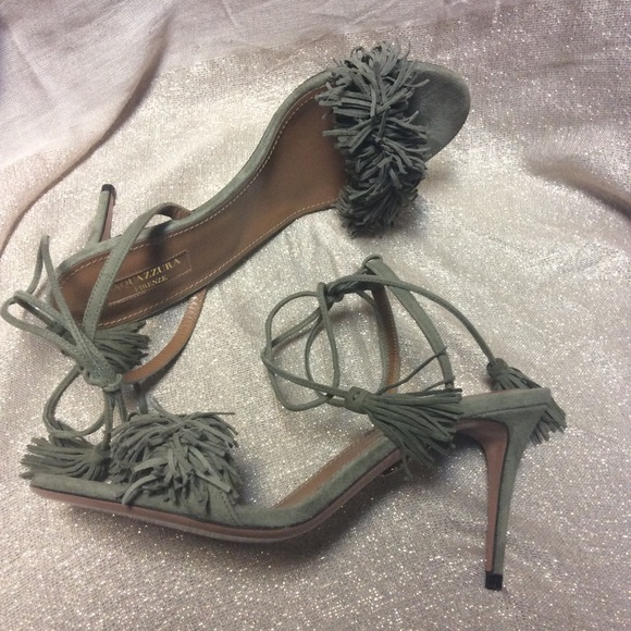 aquazzura fringe heels